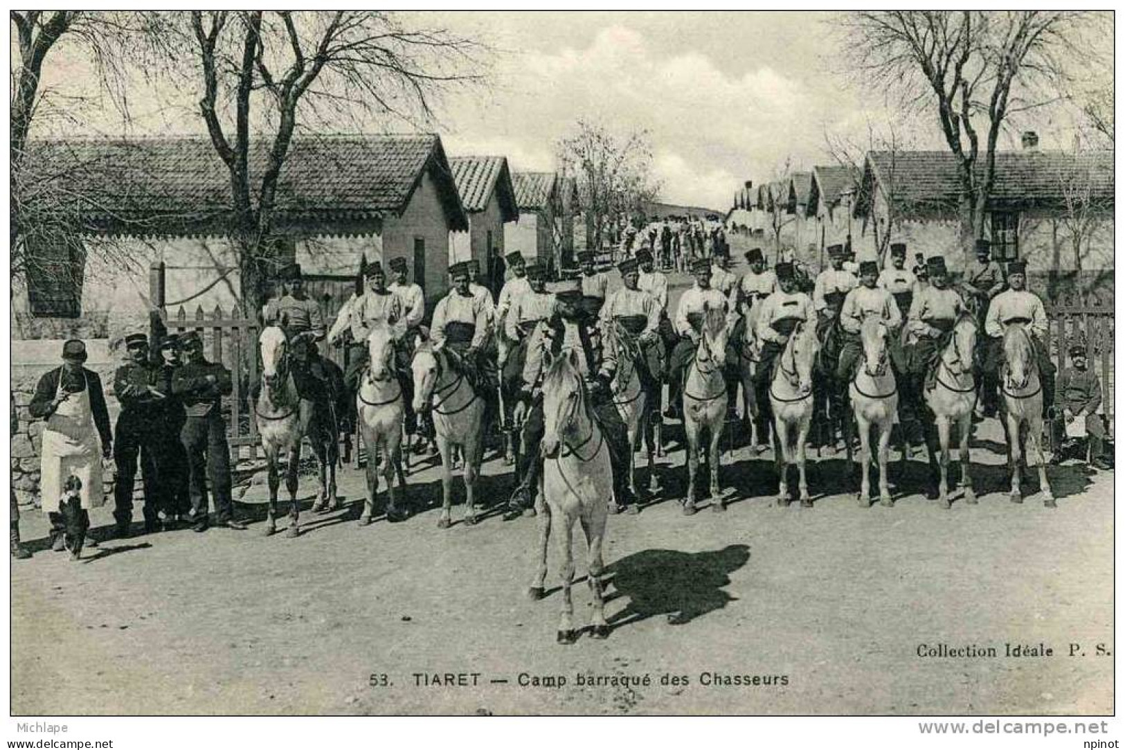 TIARET CAMP BARRAQUE DES CHASSEURS  TRES BEAU PLAN  PARFAIT ETAT - Tiaret