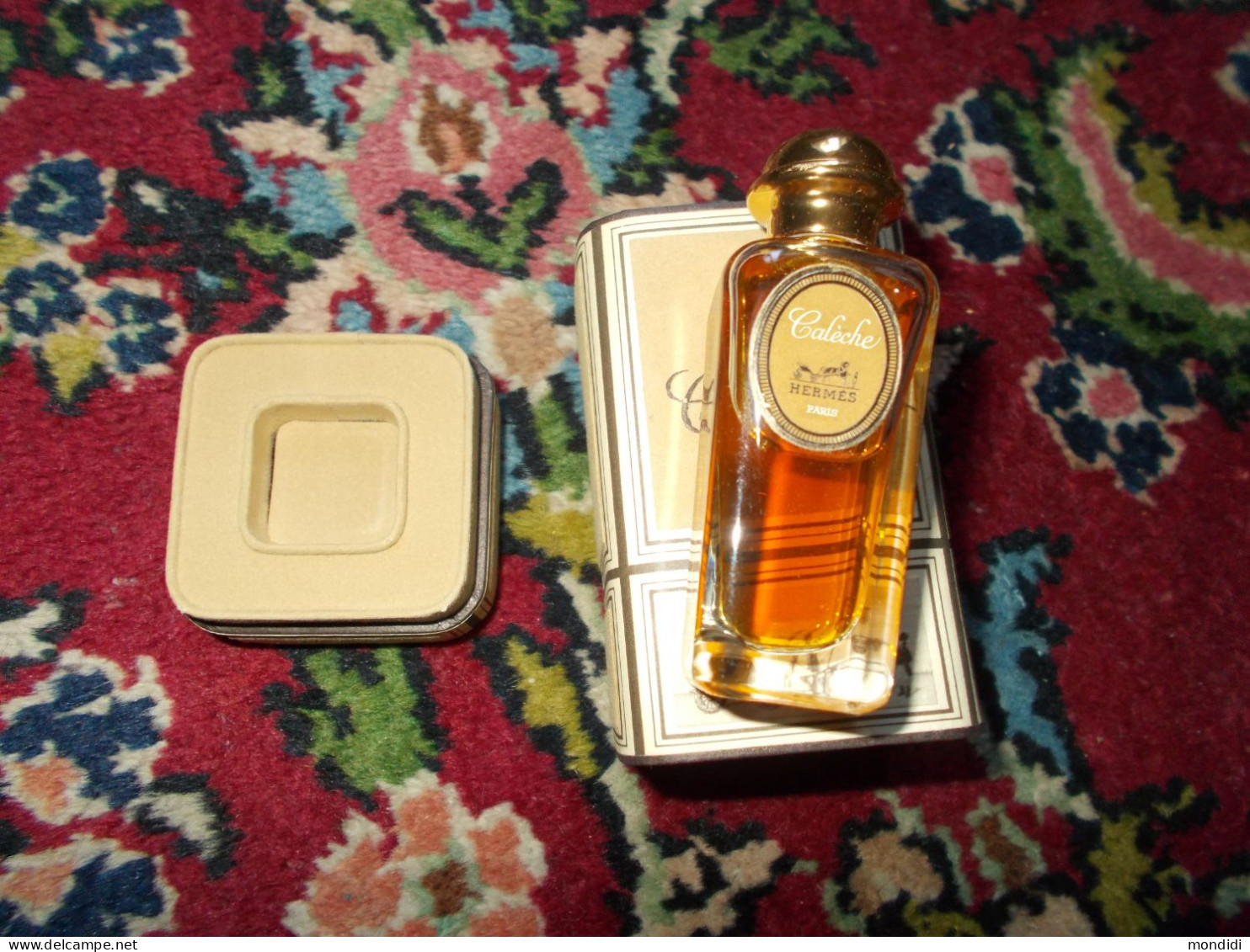 Ancien Coffret Parfum Calèche Hermès Flacon Verre Vintage 1961 - Miniatures (avec Boite)