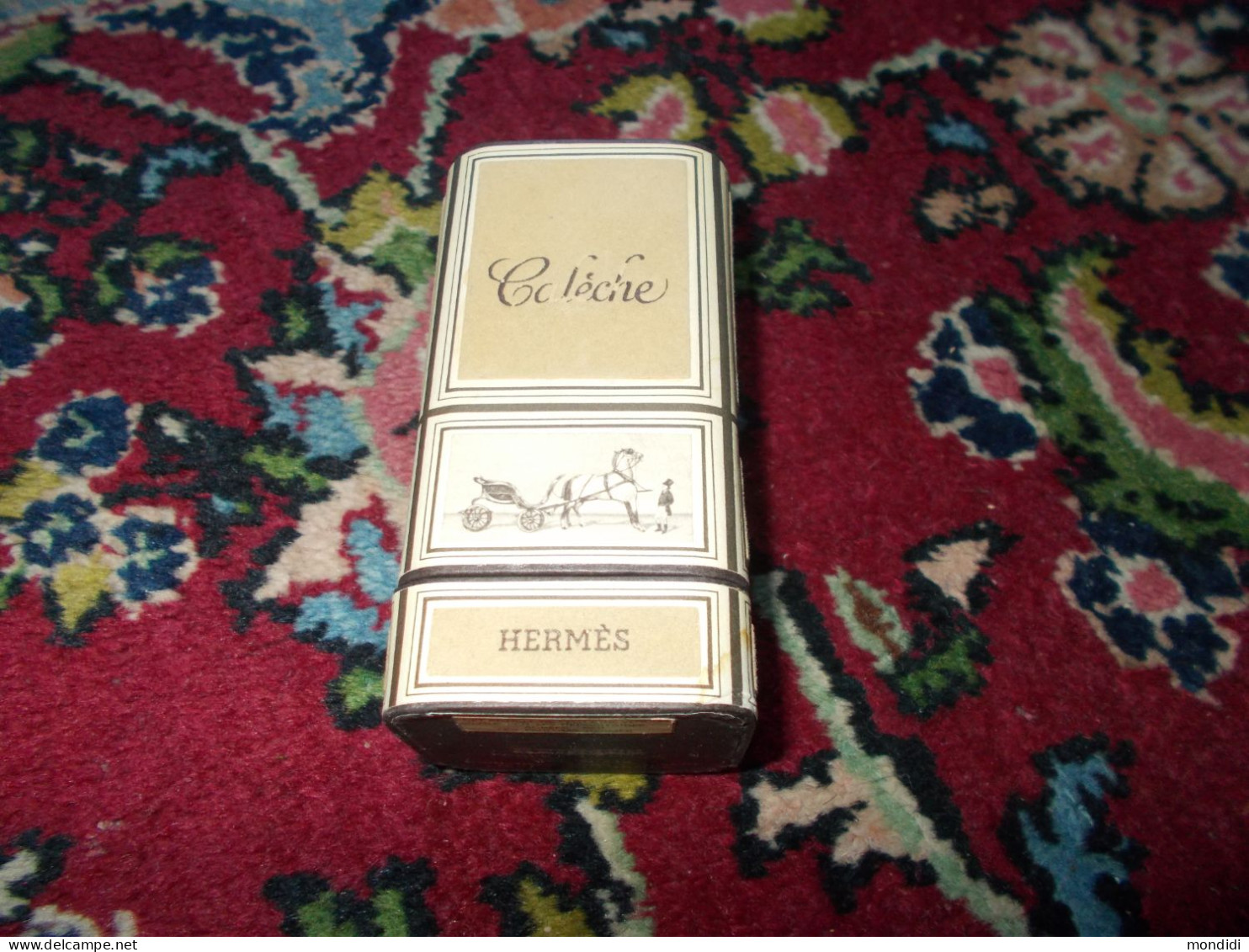 Ancien Coffret Parfum Calèche Hermès Flacon Verre Vintage 1961 - Miniaturas (en Caja)