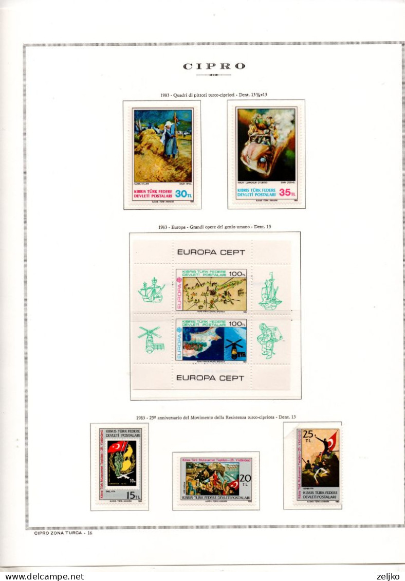 Turkish Cyprus, MNH, 1974 - 1989, Michel 1 - 270, c.v. 520 Michel  €, see description