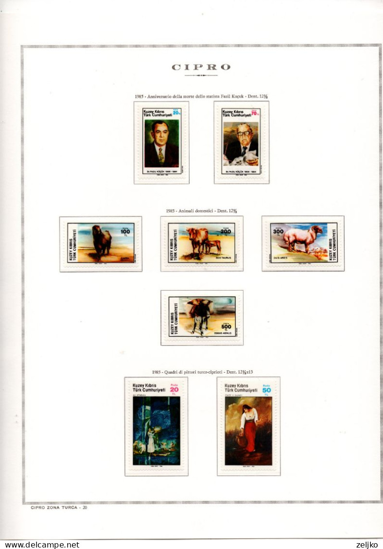 Turkish Cyprus, MNH, 1974 - 1989, Michel 1 - 270, c.v. 520 Michel  €, see description