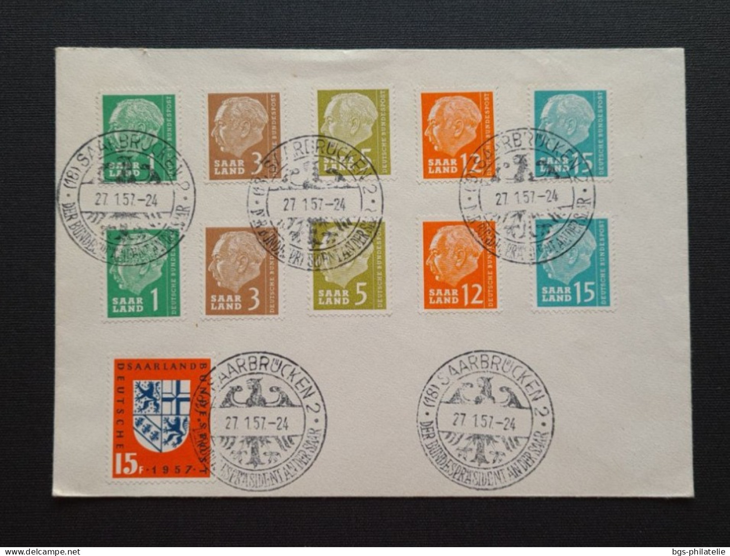 Sarre, Timbres Numéros 361+(362,364,366,369 Et 370×2). - Lettres & Documents