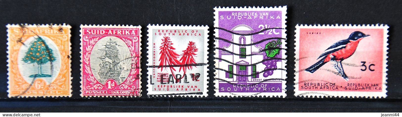 AFRIQUE DU SUD - Petit Lot De 5 Timbres Oblitérés - Used Stamps