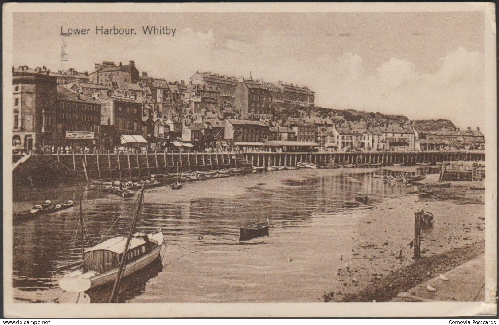 Lower Harbour, Whitby, Yorkshire, 1945 - Postcard - Whitby