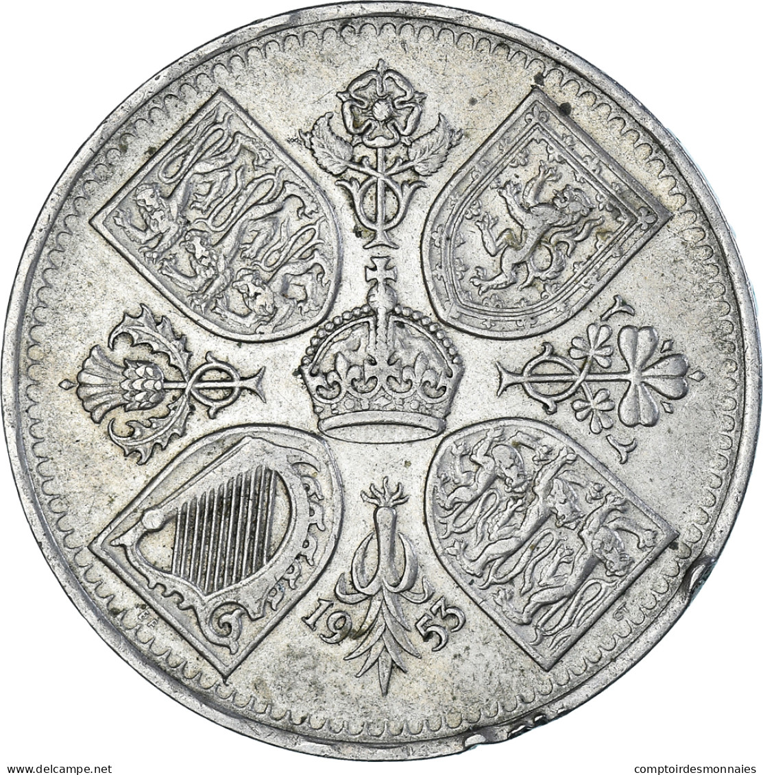 Monnaie, Grande-Bretagne, 5 Shillings, 1953 - Andere & Zonder Classificatie