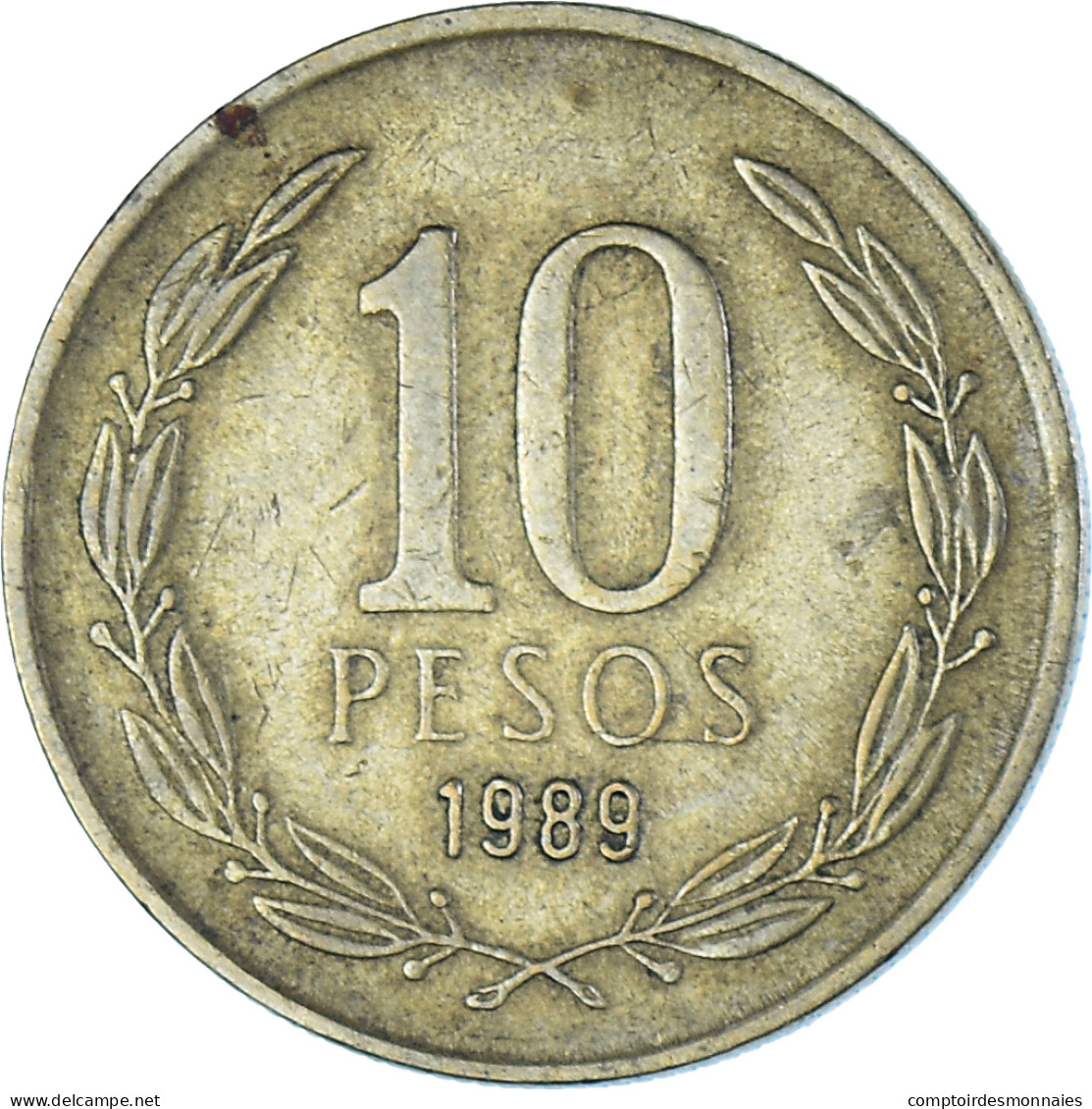 Monnaie, Chili, 10 Pesos, 1989 - Chili