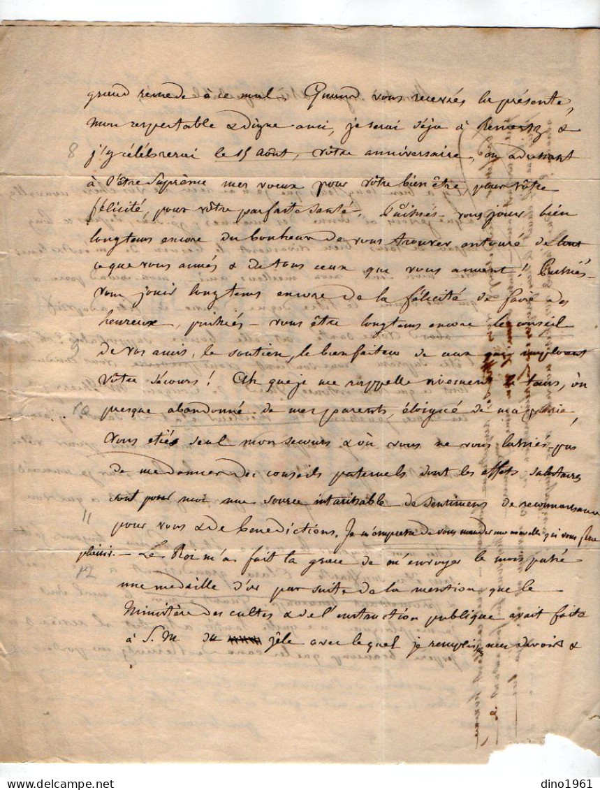 TB 4363 - 1831 - LAC - Lettre De BRESLAU Marque D'entrée Prusse Par FORBACH Pour M. Le Chevalier Ch. POUGENS à SOISSONS - Marques D'entrées