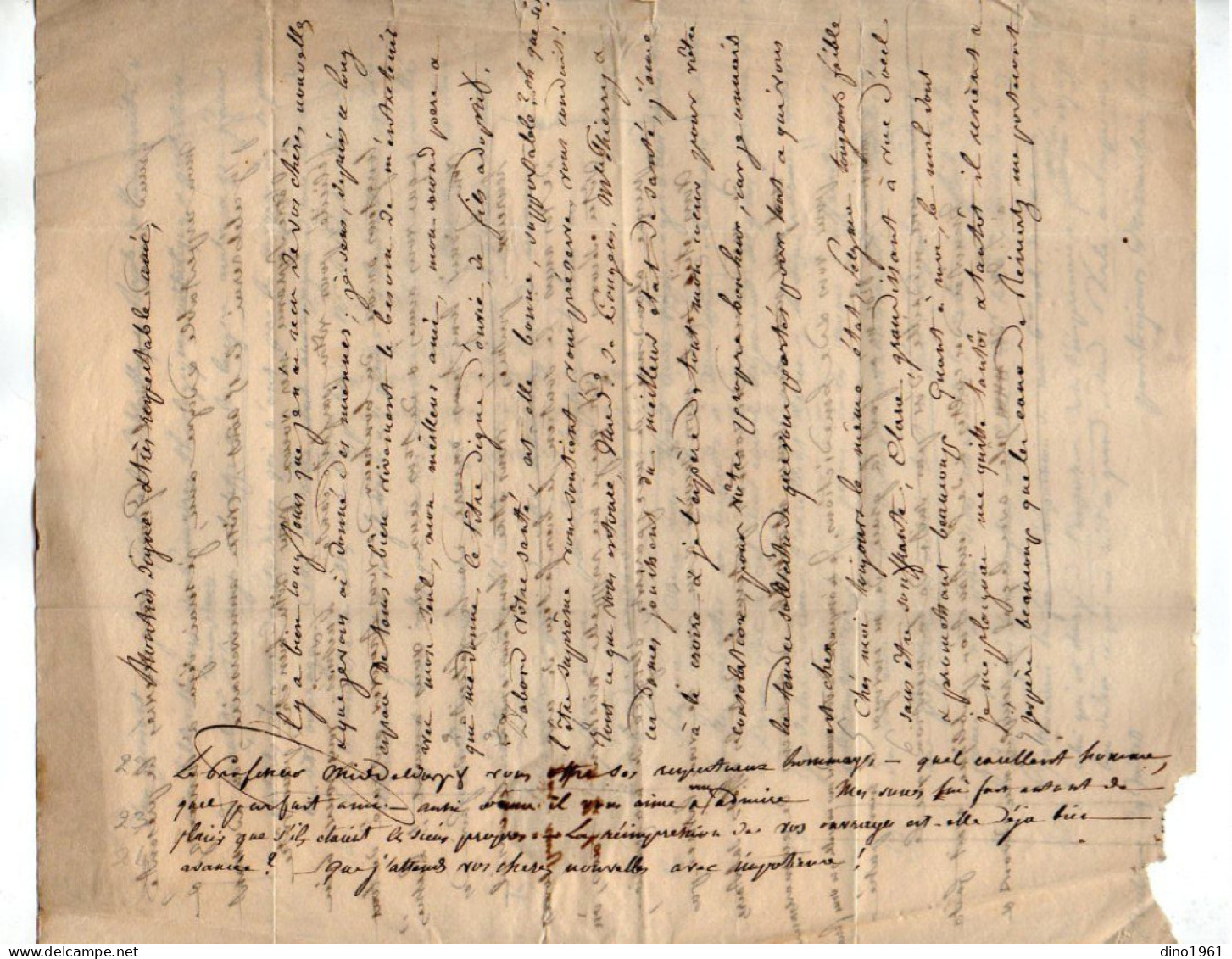 TB 4363 - 1831 - LAC - Lettre De BRESLAU Marque D'entrée Prusse Par FORBACH Pour M. Le Chevalier Ch. POUGENS à SOISSONS - Entry Postmarks