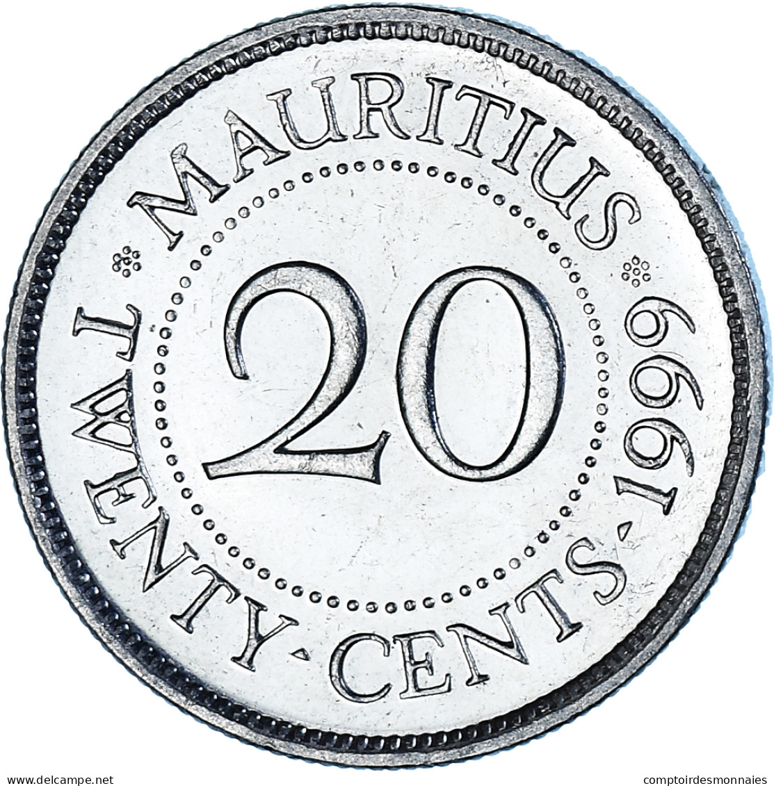 Monnaie, Maurice, 20 Cents, 1999 - Maurice