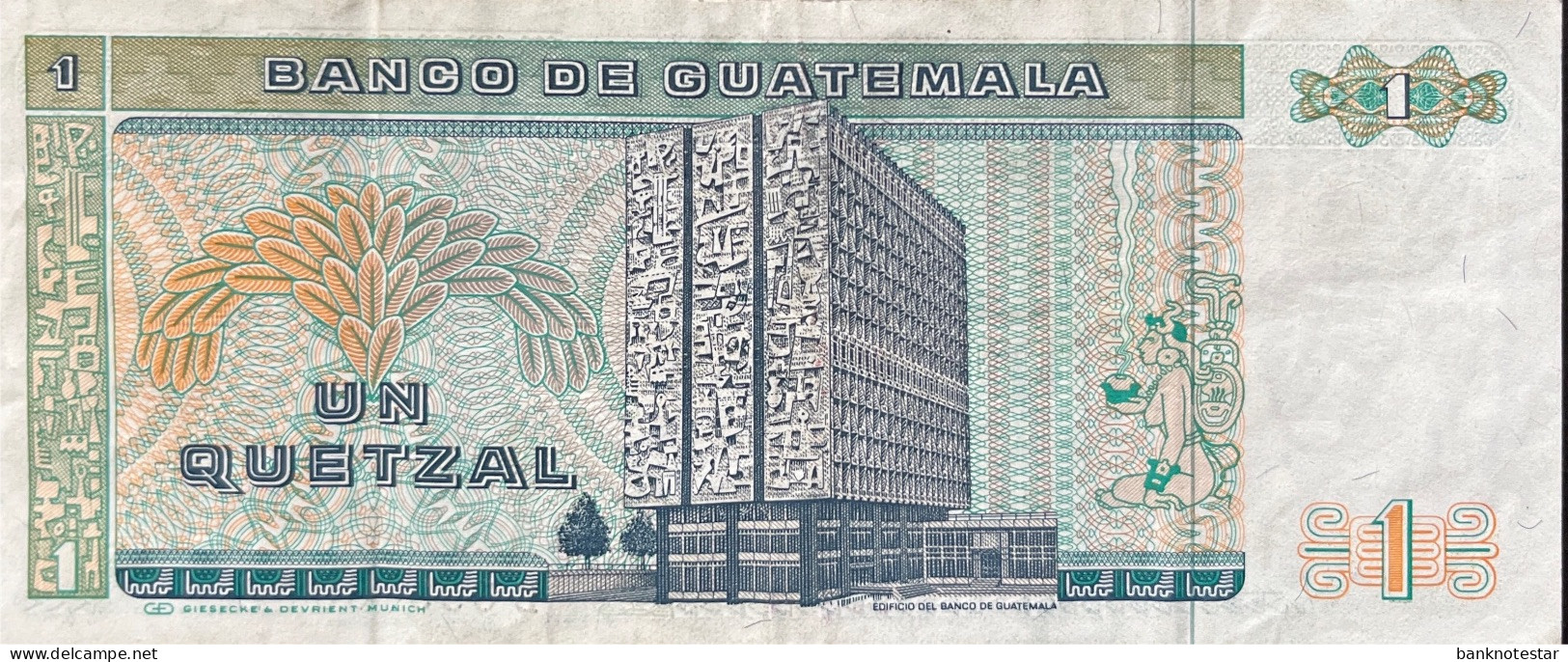 Guatemala 1 Quetzal, P-66 (03.01.1986) - VF - Guatemala