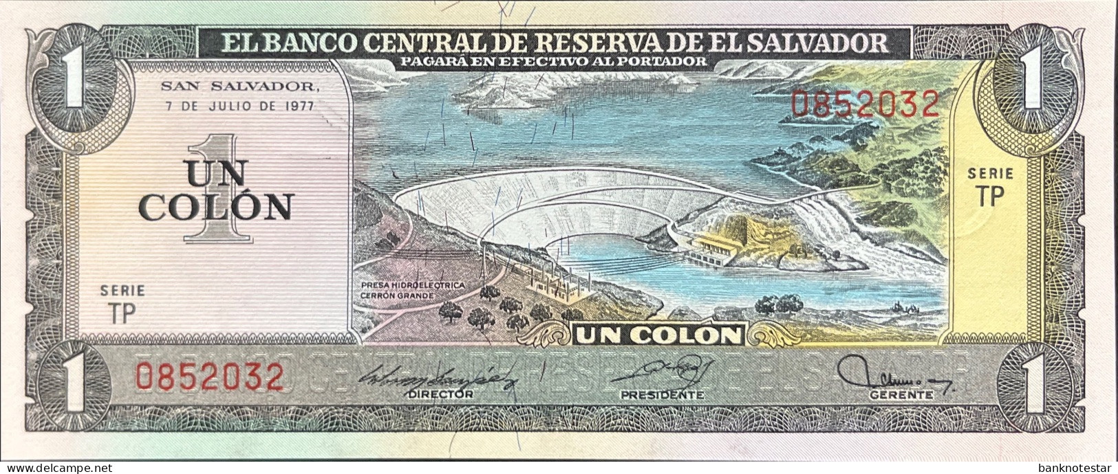 El Salvador 1 Colon, P-125a (07.07.1977) - UNC - Salvador