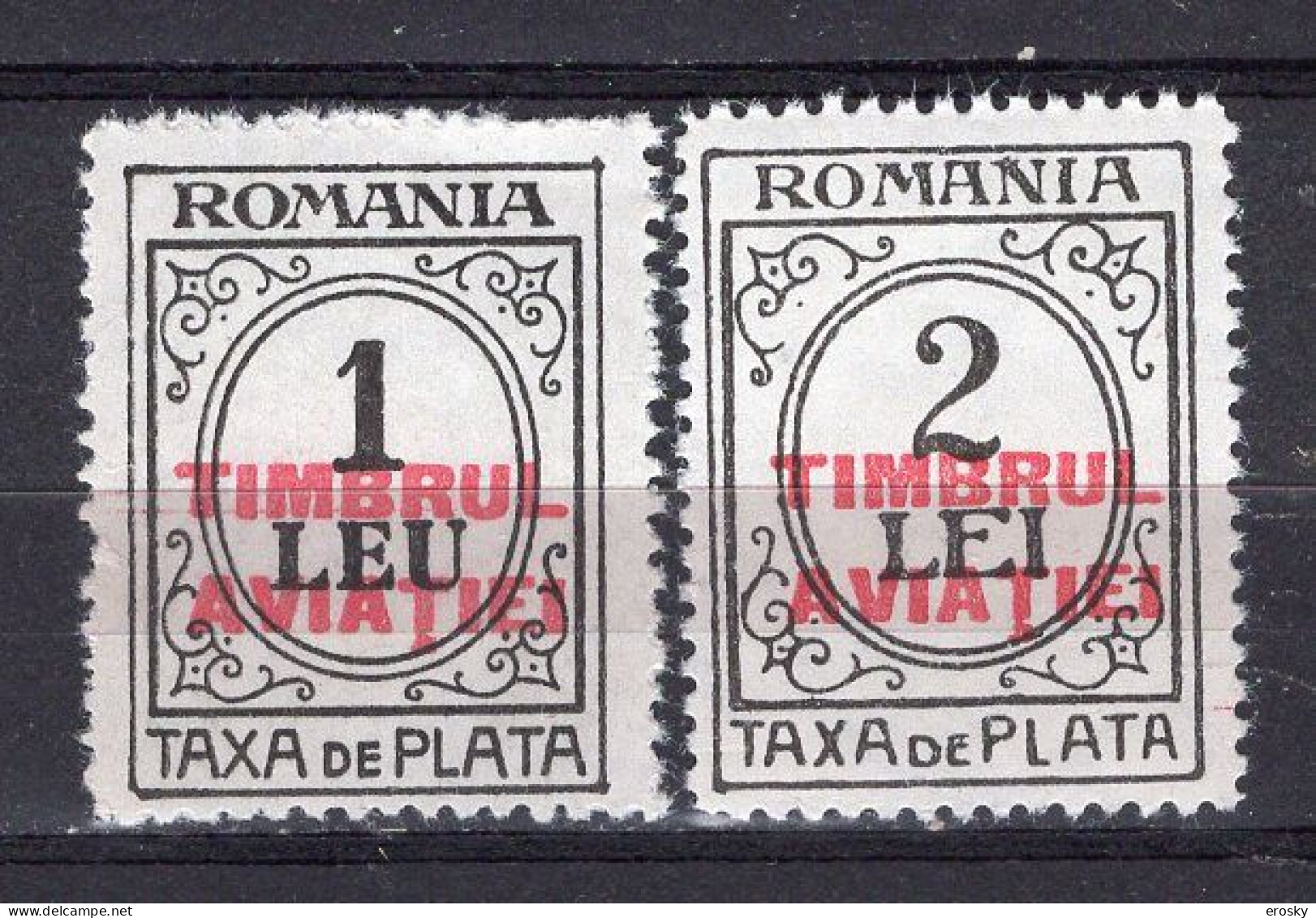 S2975 - ROMANIA ROUMANIE TAXE Yv N°86/87 * - Portomarken