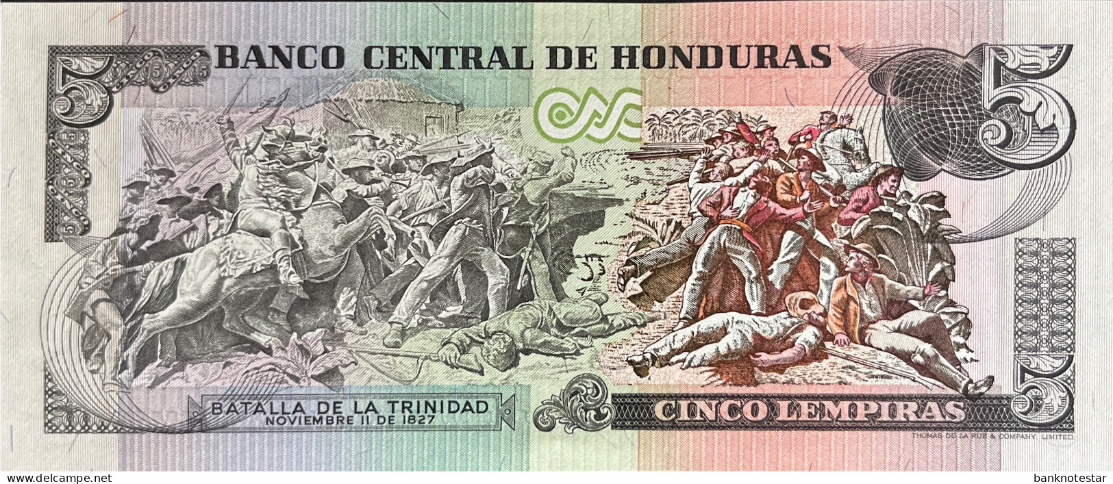 Honduras 5 Lempiras, P-63a (04.10.1978) - UNC - AA Serial Number - Honduras