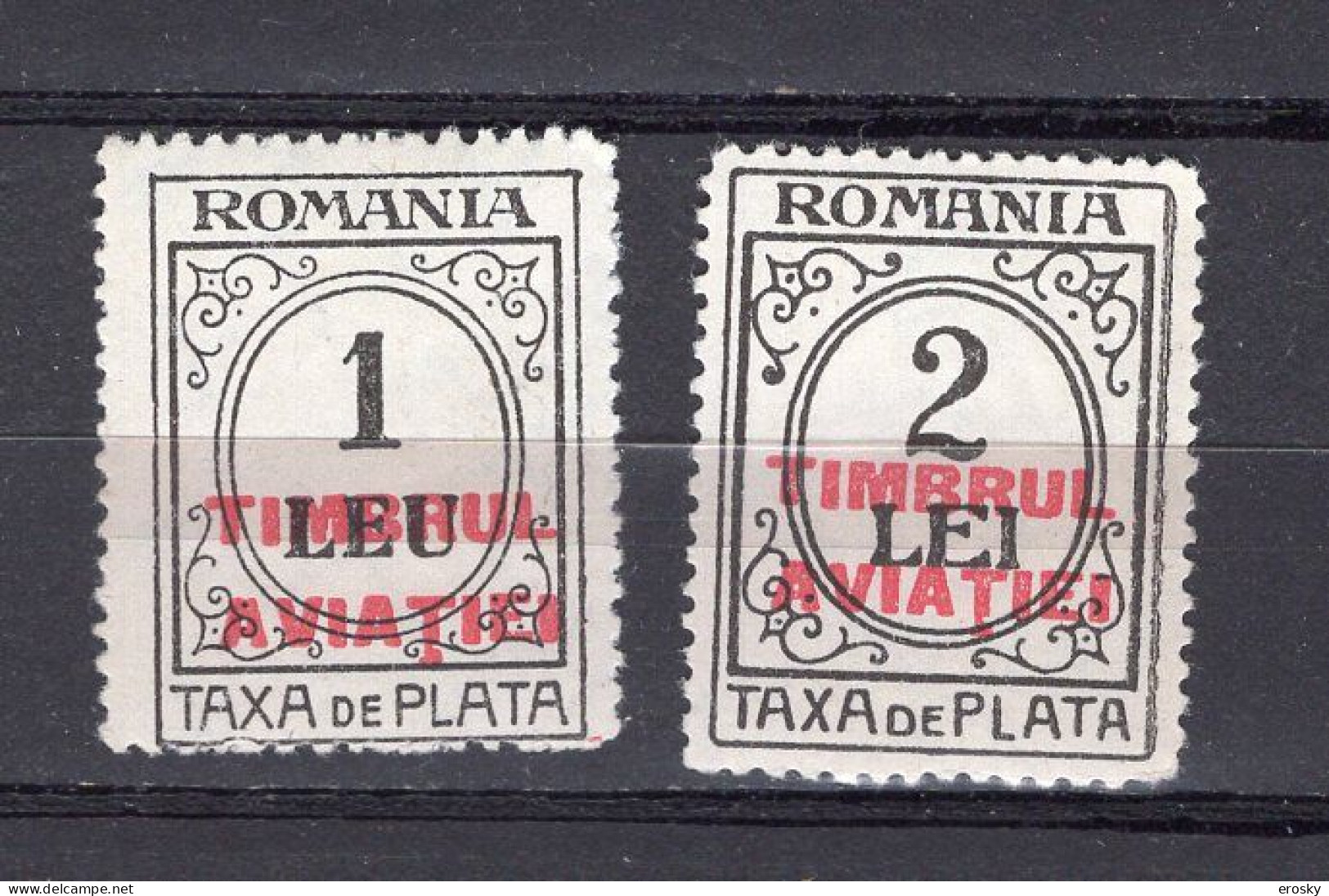 S2976 - ROMANIA ROUMANIE TAXE Yv N°86/87 * - Impuestos