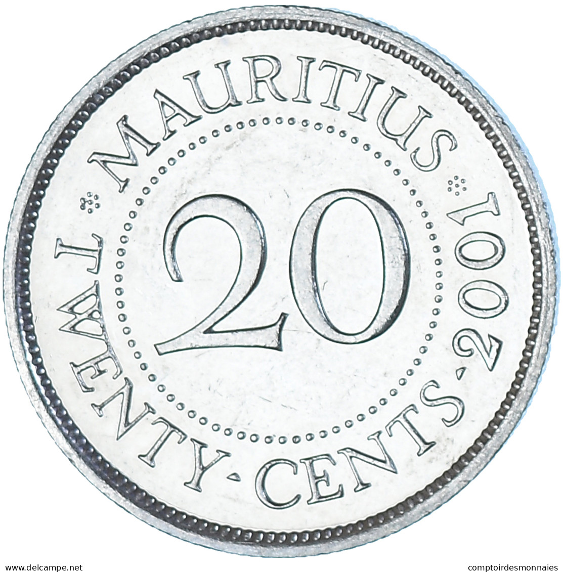 Monnaie, Maurice, 20 Cents, 2001 - Maurice