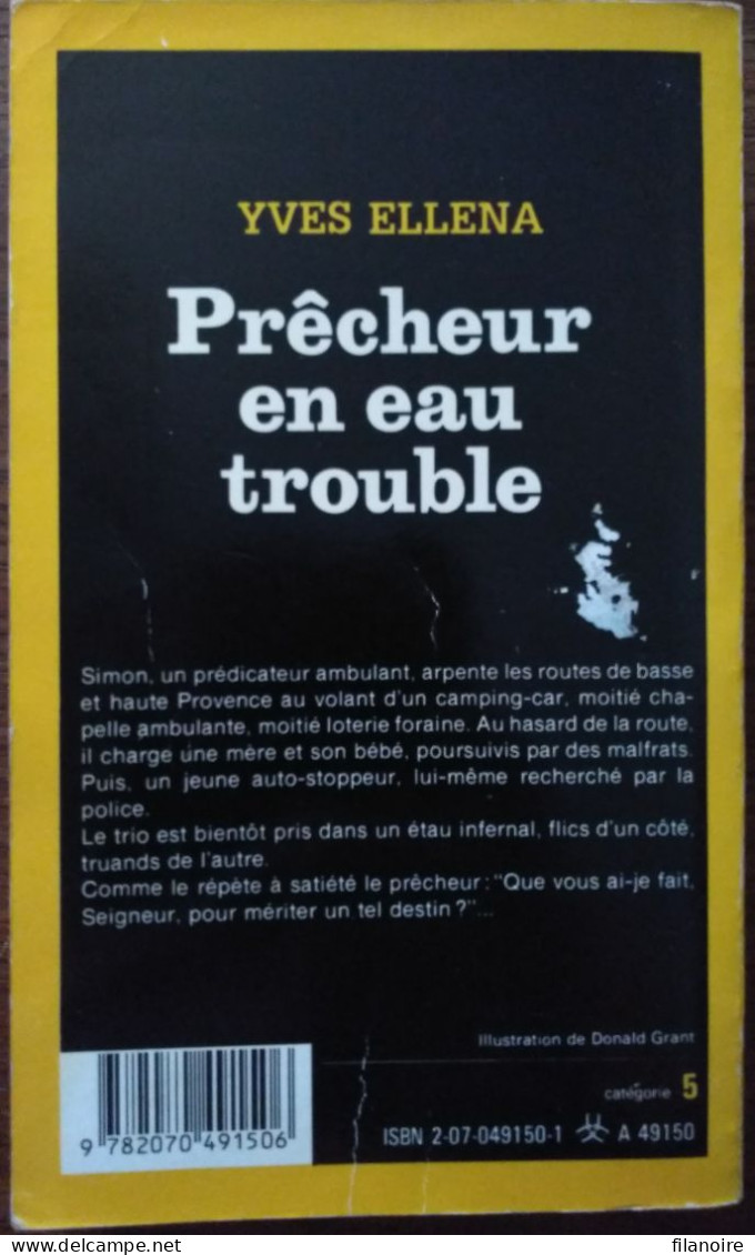 Yves ELLENA Prêcheur En Eau Trouble Série Noire 2150 (EO, 08/1988) - Série Noire
