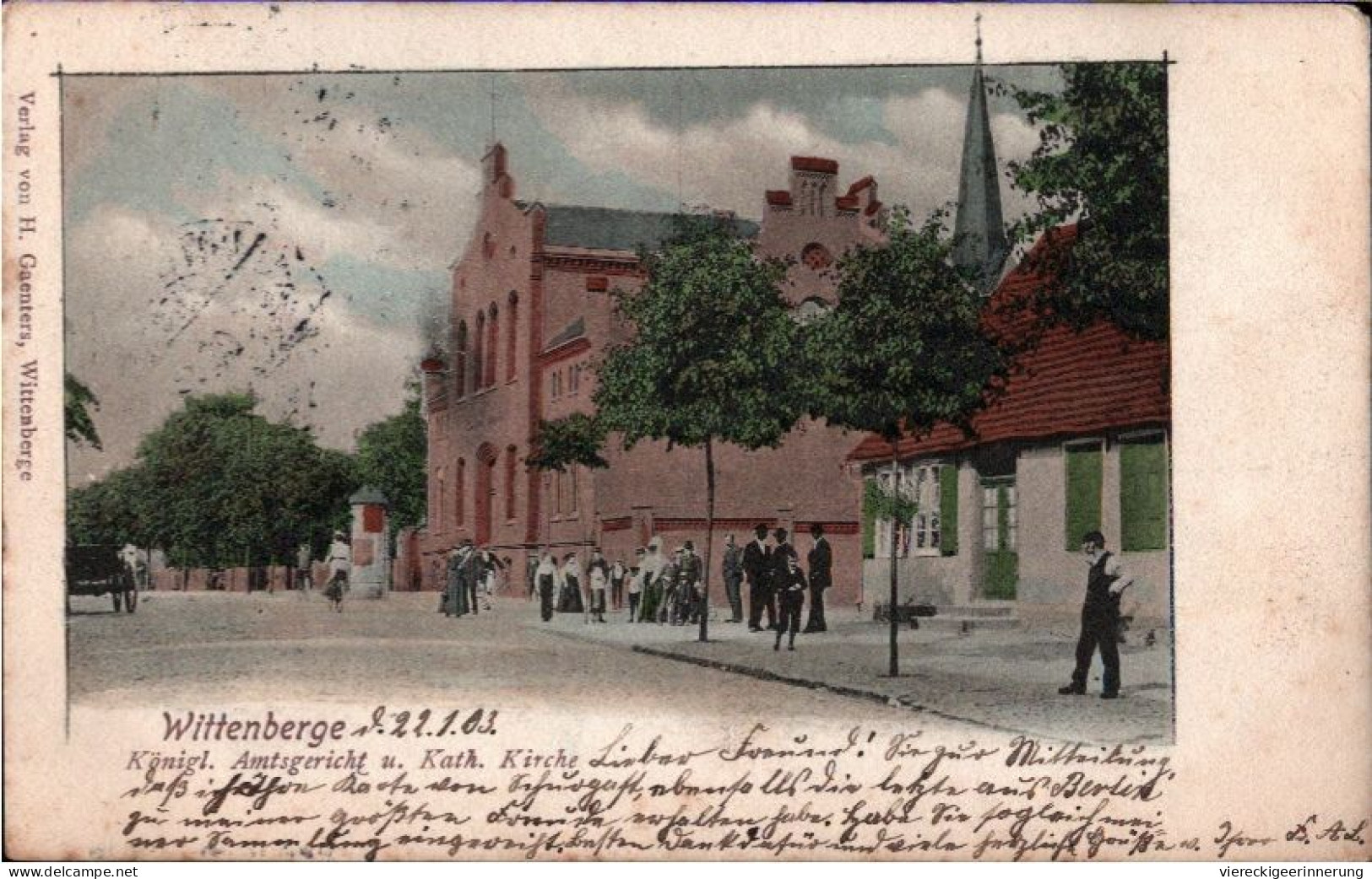 ! Alte Ansichtskarte Aus Wittenberge, Amtsgericht, 1903 - Wittenberge