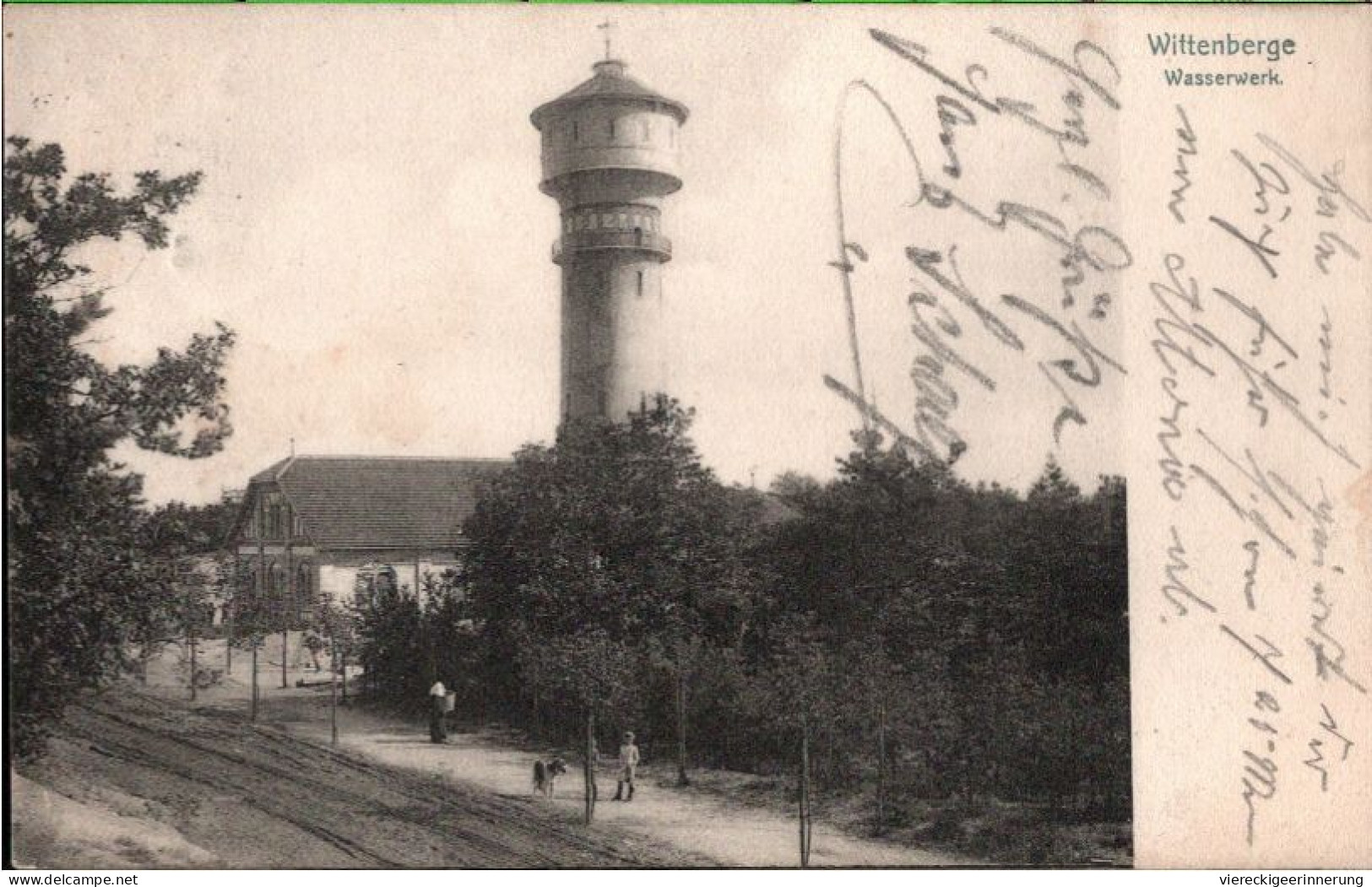 ! Alte Ansichtskarte Aus Wittenberge, Wasserwerk, Wasserturm, 1907 - Wittenberge