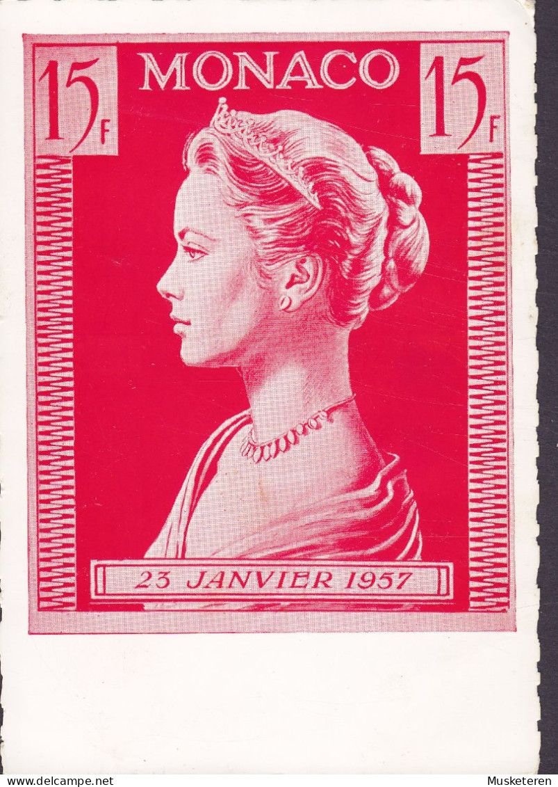Monaco PPC Grace Kelly 15 Fr. Timbre Slogan Flamme 'Musée Oceanographique' MONTE CARLO 1960 KØBENHAVN Denmark (2 Scans) - Covers & Documents
