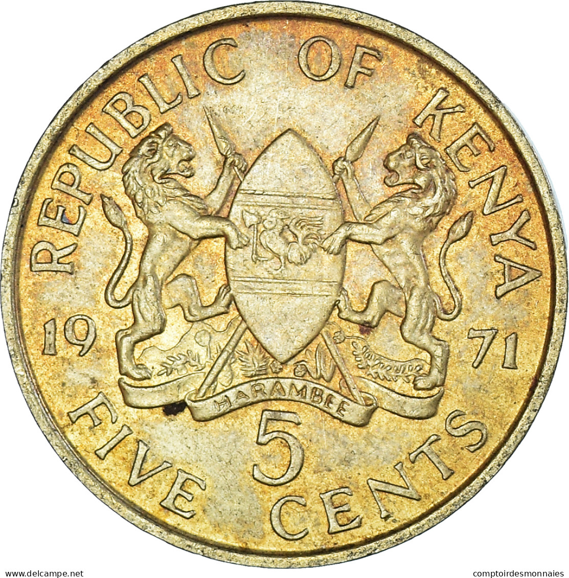 Monnaie, Kenya, 5 Cents, 1971 - Kenya