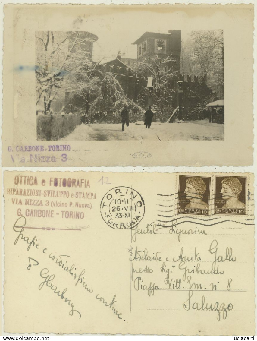 TORINO 1933 PUBBLICITà OTTICA E FOTOGRAFIA G.CARBONE - Castello Del Valentino
