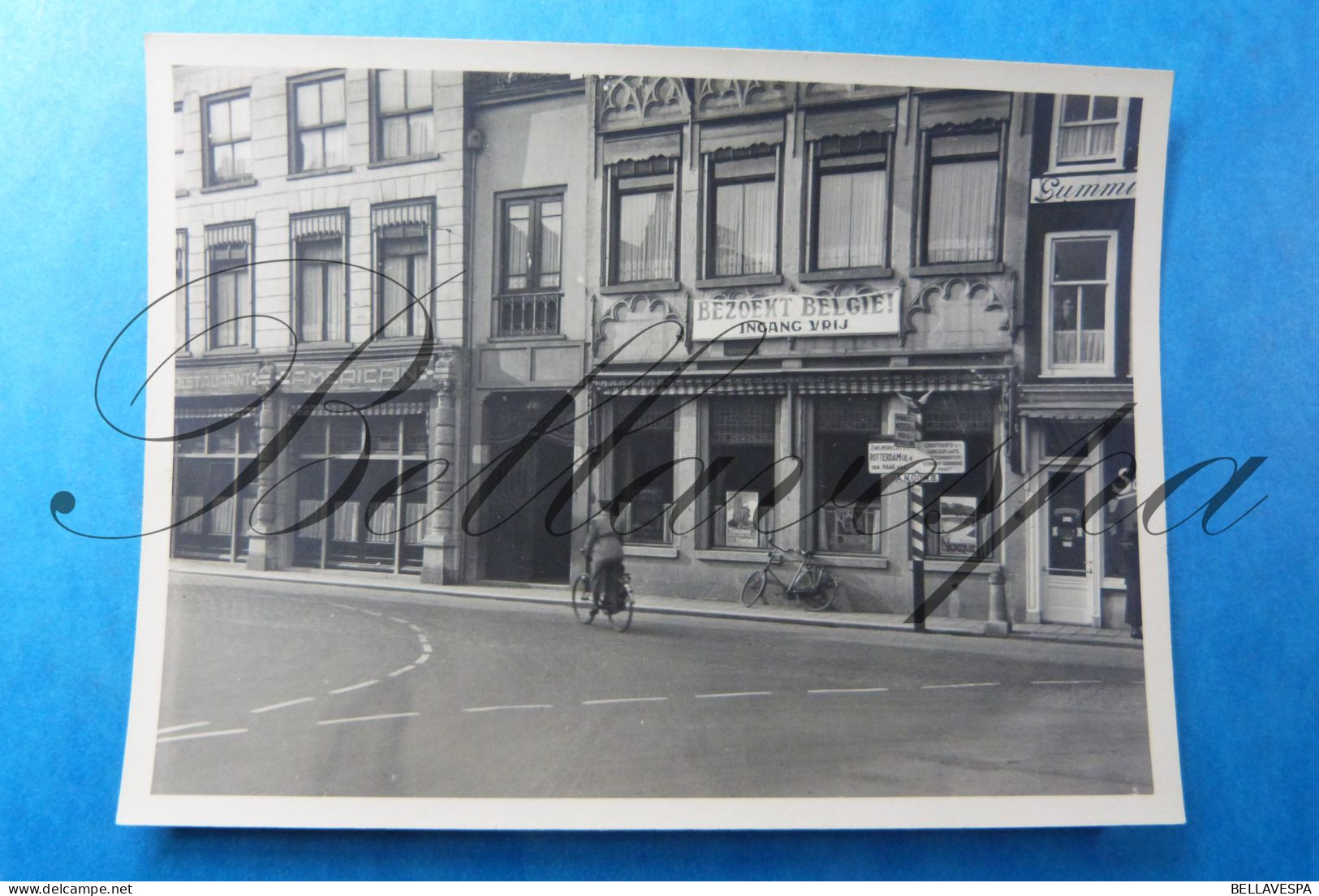 Foto Dordrecht? Groothoofd  Groenmarkt 74 Bibliotheel 153 Restaurant Americain Bezoekt Belgie Ca 1918 Sanitas - Dordrecht