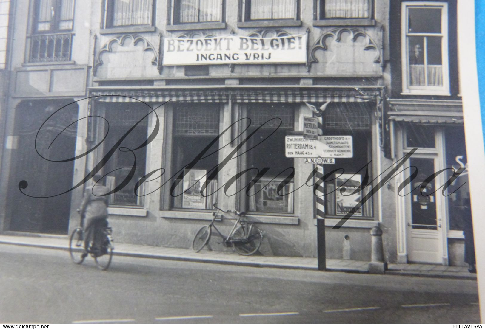 Foto Dordrecht? Groothoofd  Groenmarkt 74 Bibliotheel 153 Restaurant Americain Bezoekt Belgie Ca 1918 Sanitas - Dordrecht