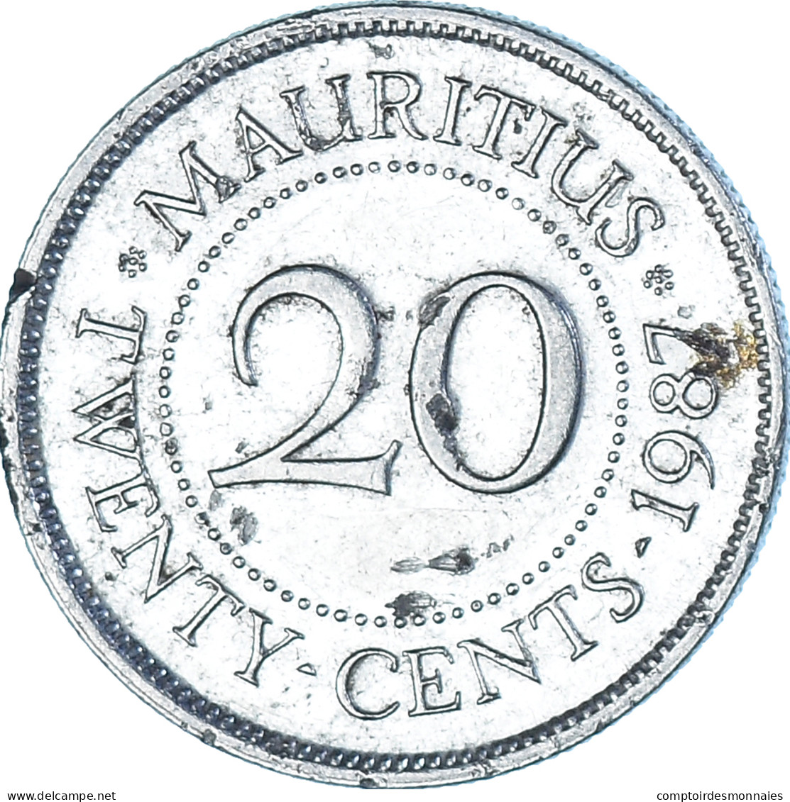 Monnaie, Maurice, 20 Cents, 1987 - Maurice