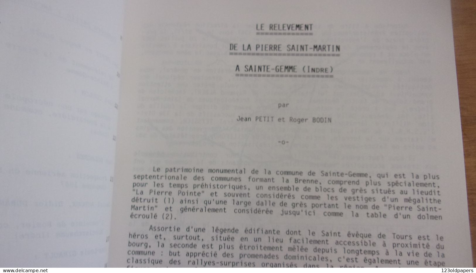 BERRY l'indre et son passé bulletin du groupe d'histoire et d'archeologie de buzancais  n19 1987 STE GEMME NIHERNE VENDO