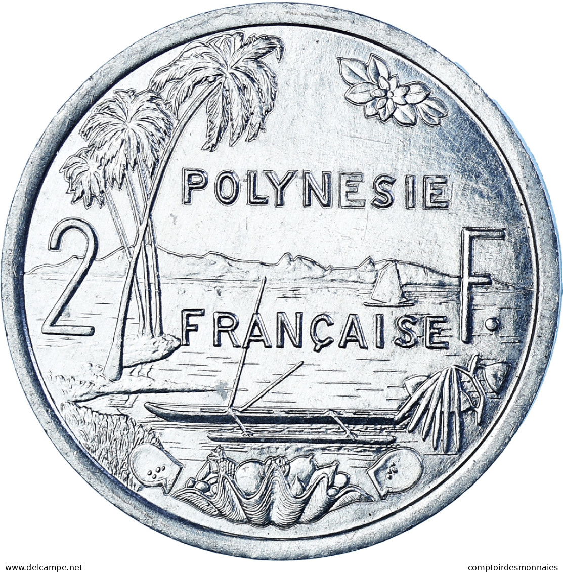 Monnaie, Polynésie Française, 2 Francs, 1991 - Frans-Polynesië