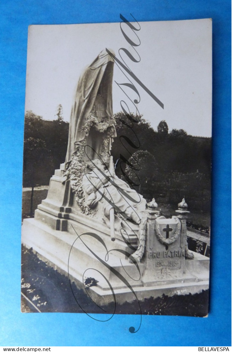 Pro Patria 1914-1915 Voor Vaderland Dubbel Kruis Symbool Op Beschermheilige Lauwerkrans Foto Arthur Charlien Etterbeek - Patriottiche