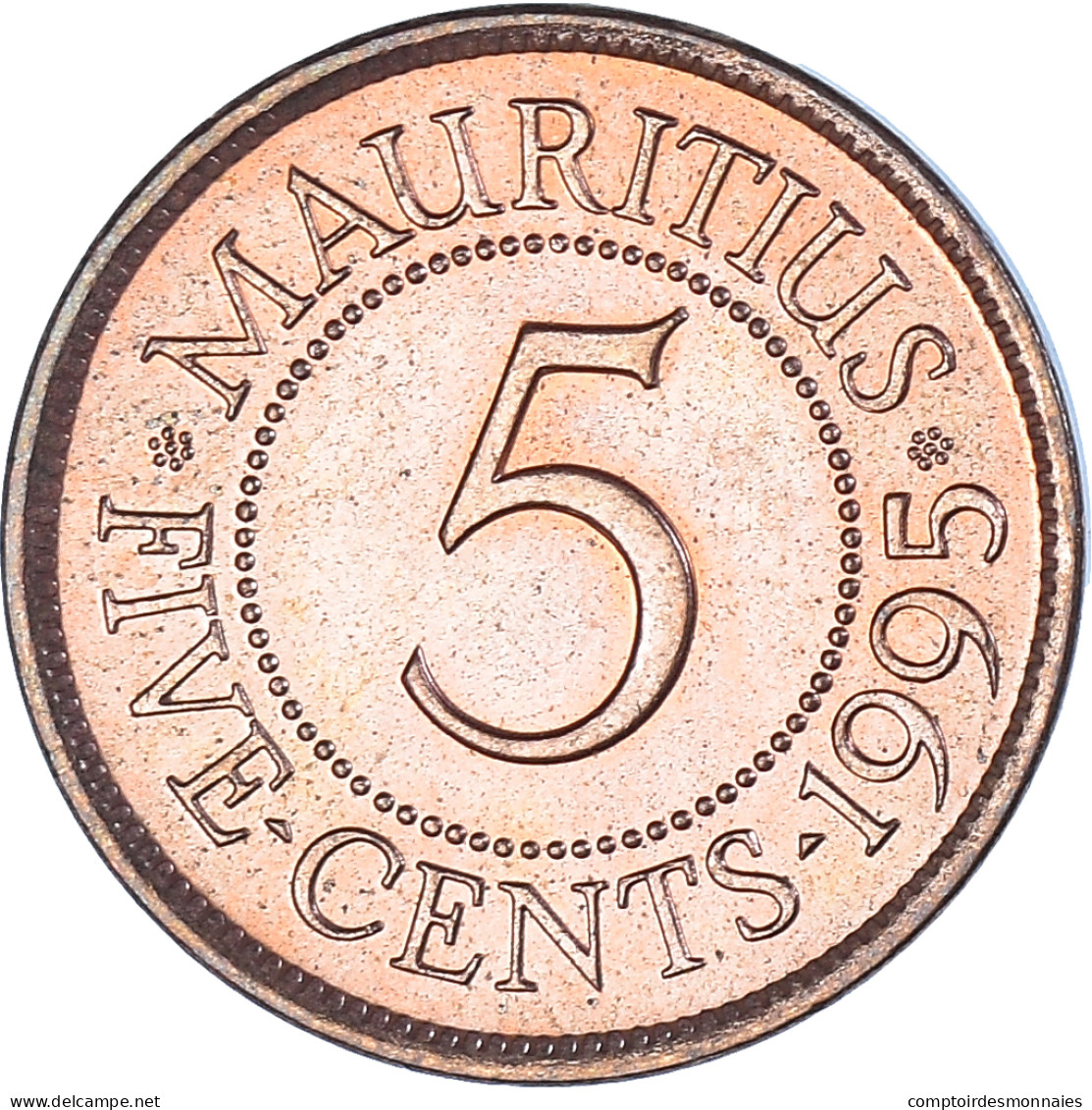 Monnaie, Maurice, 5 Cents, 1995 - Mauricio