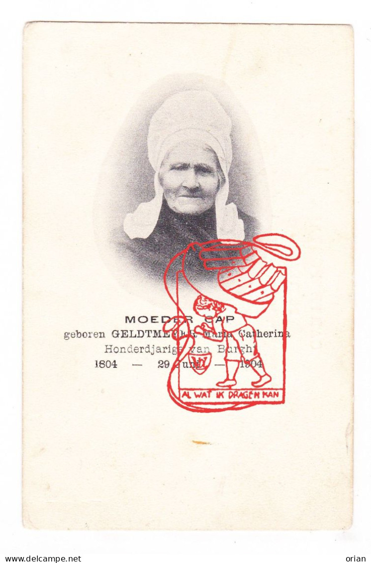 PK Eeuweling Honderdjarige Burcht (Zwijndrecht) 1904 - 'Moeder Cap' Maria Catharina Geldtmeyer ° 1804 - Zwijndrecht