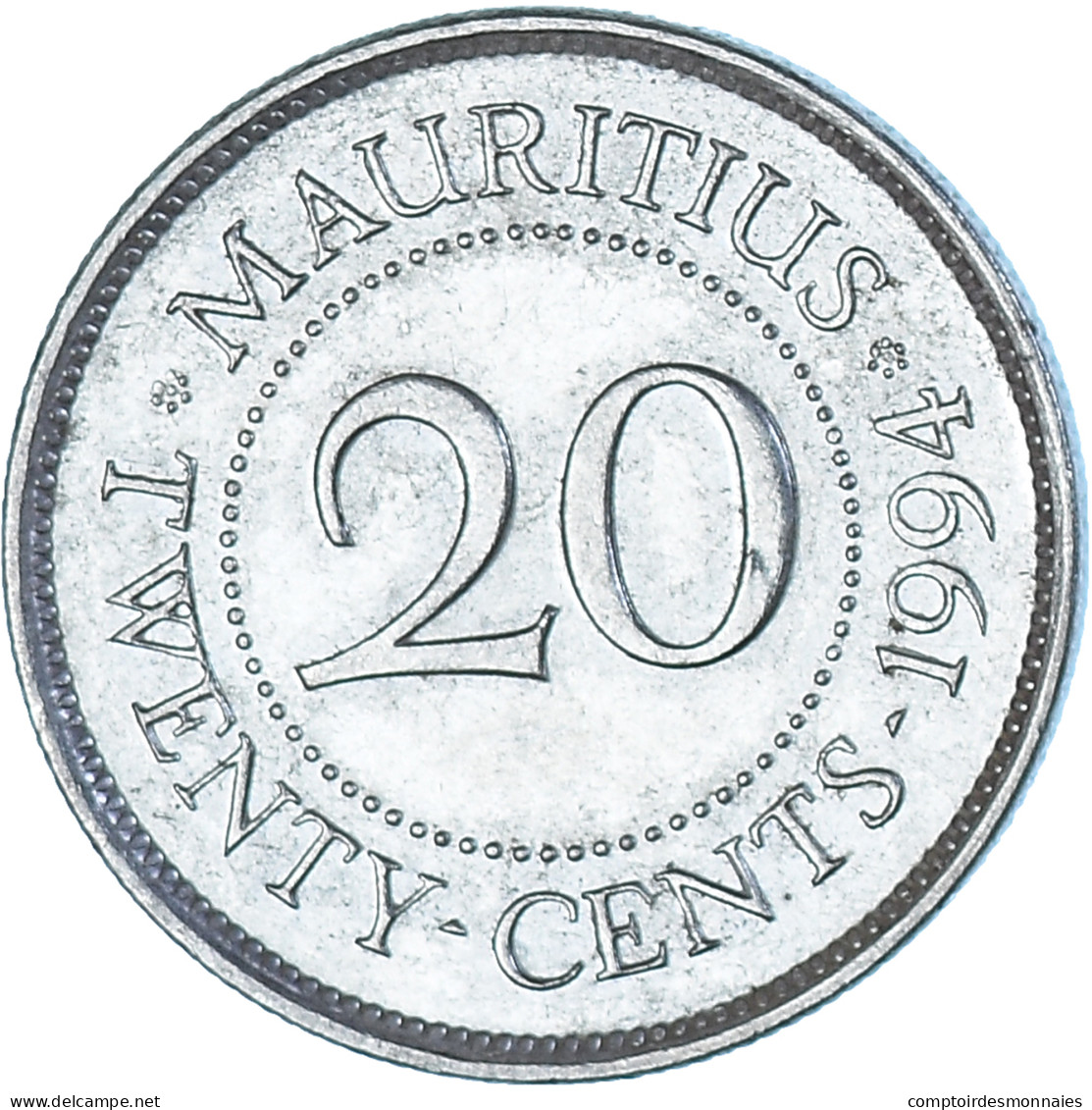 Monnaie, Maurice, 20 Cents, 1994 - Mauritius