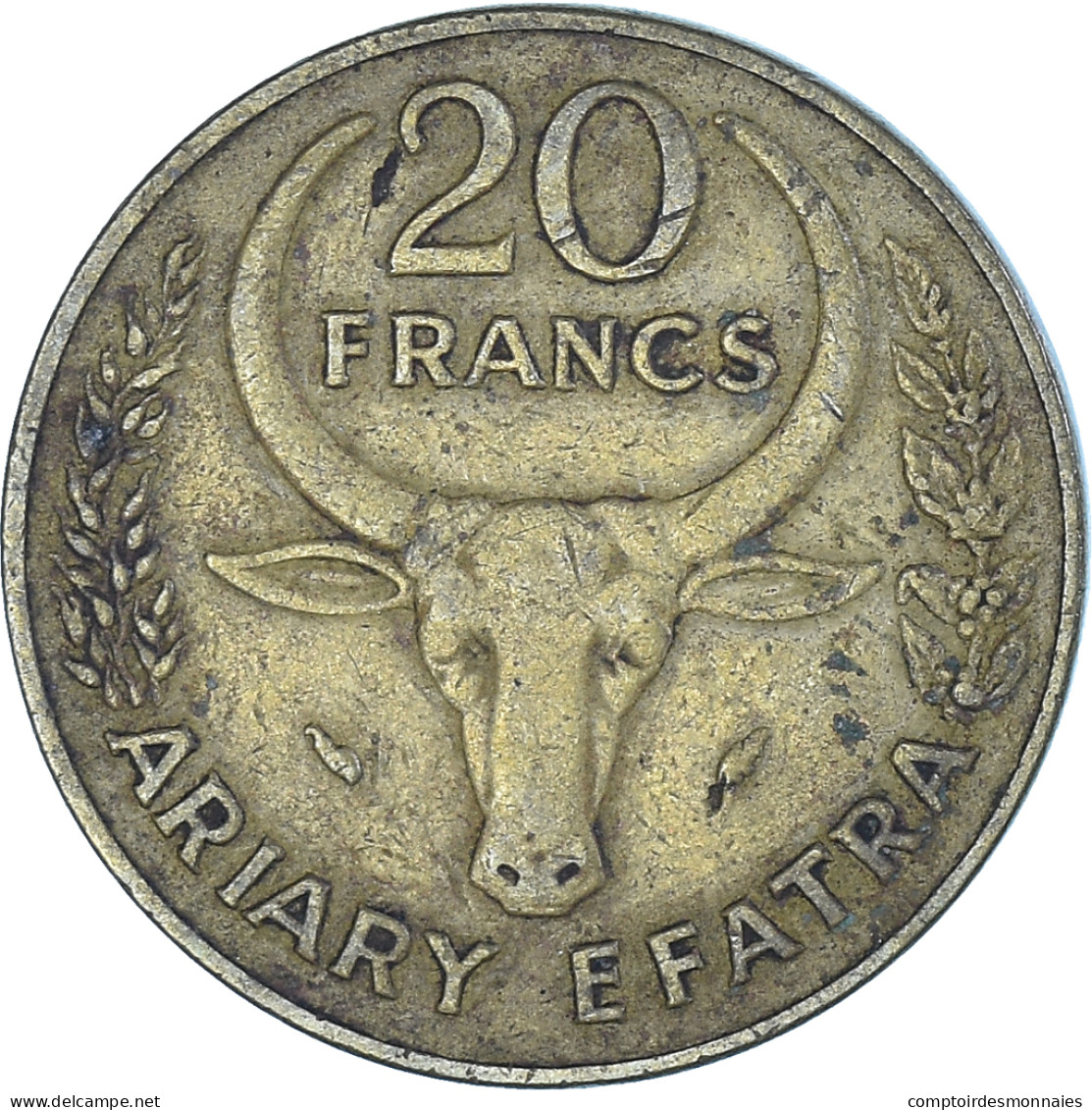 Monnaie, Madagascar, 20 Francs, 4 Ariary, 1979 - Madagaskar