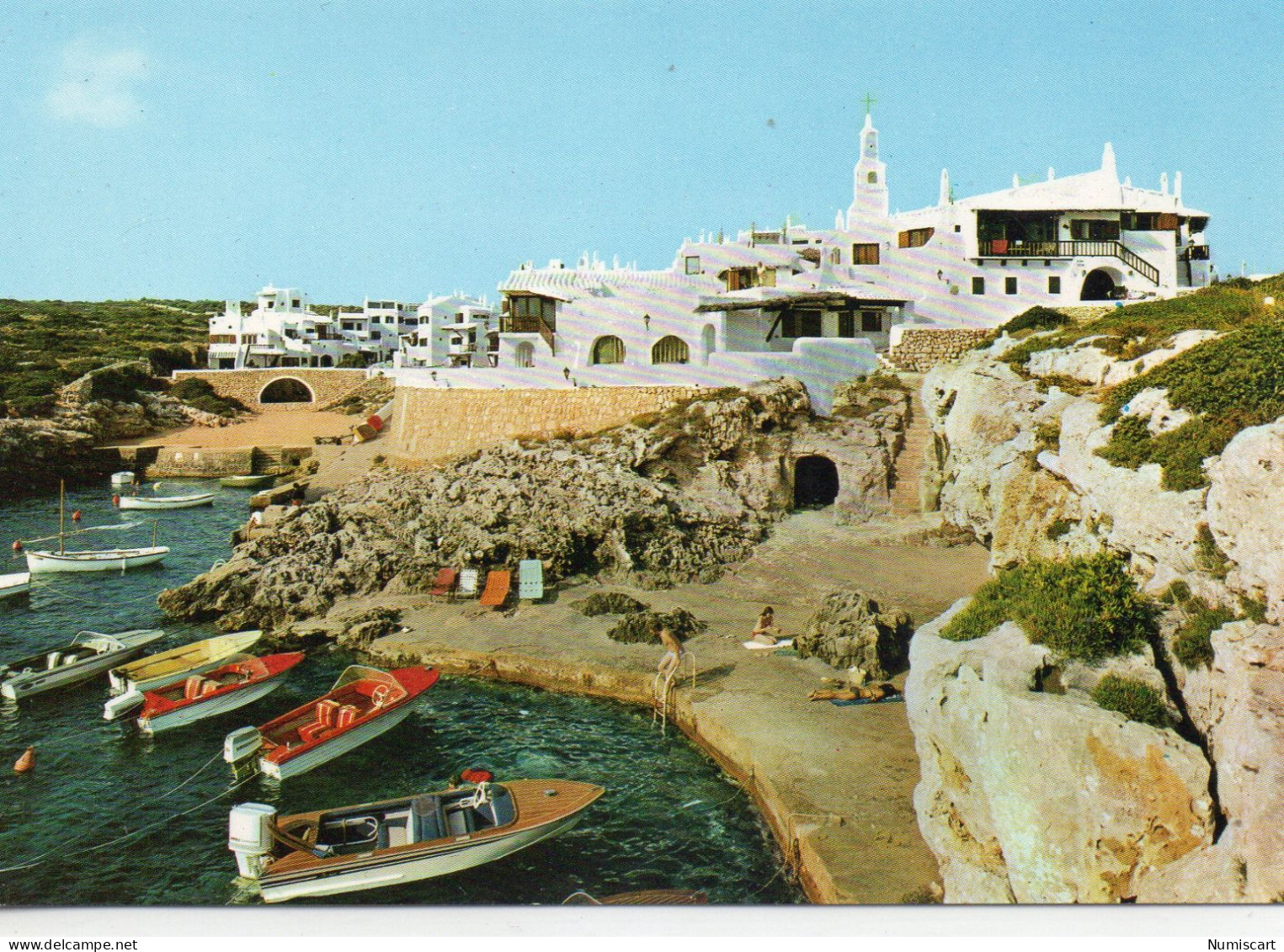 Binibeca Animée Village De Pêcheurs Bateaux - Menorca