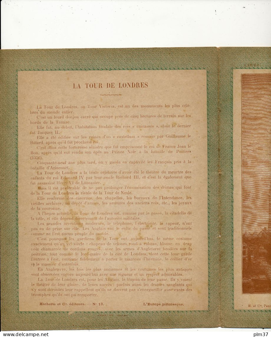 Couverture De Cahier - La Tour De Londres - H. Et Cie, Paris - Protège-cahiers