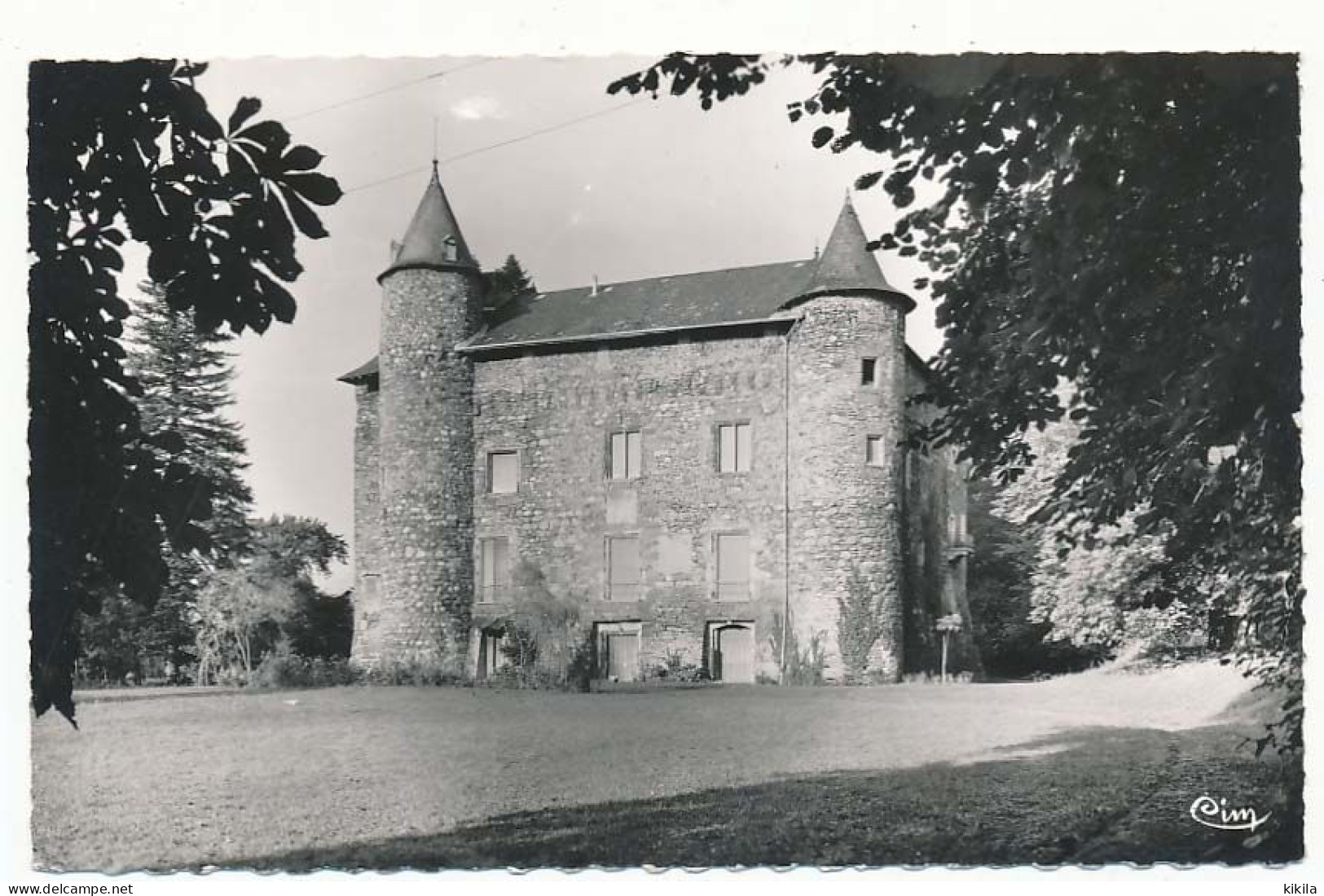 CPSM Dentelée 9 X 14 Savoie CHAMOUX-sur-GELON Le Château N & B - Chamoux Sur Gelon