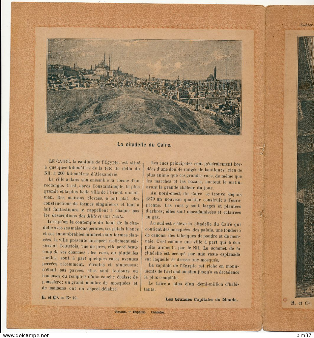 Couverture De Cahier - LE CAIRE, Rue De La Vieille Ville, La Citadelle - H. Et Cie, Paris - Protège-cahiers