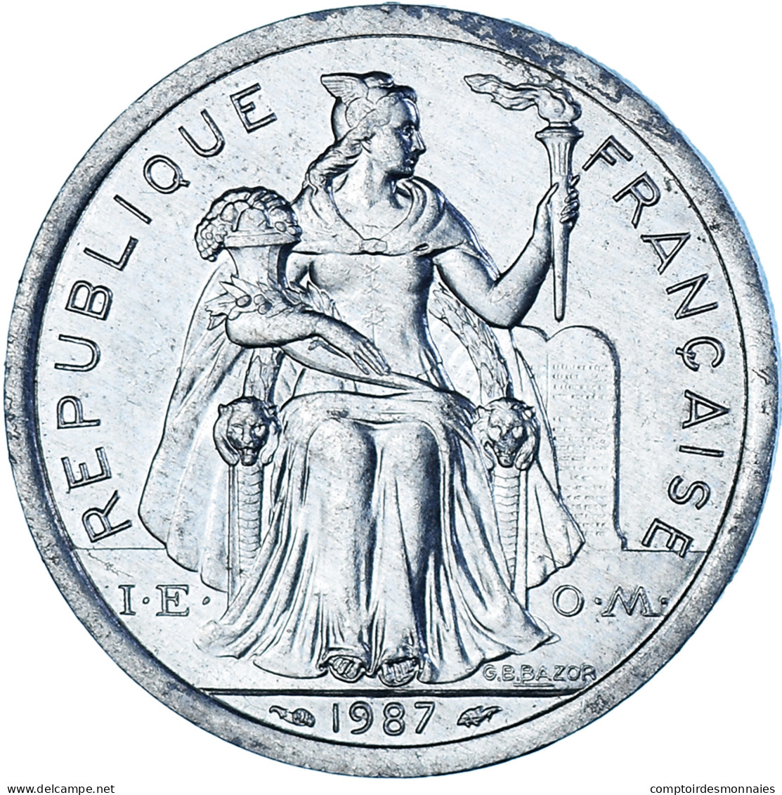 Monnaie, Nouvelle-Calédonie, 2 Francs, 1987 - Nieuw-Caledonië