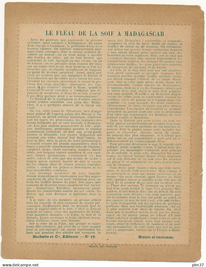 Couverture De Cahier - MADAGASCAR, Le Fléau De La Soif - H. Et Cie, Paris - Protège-cahiers