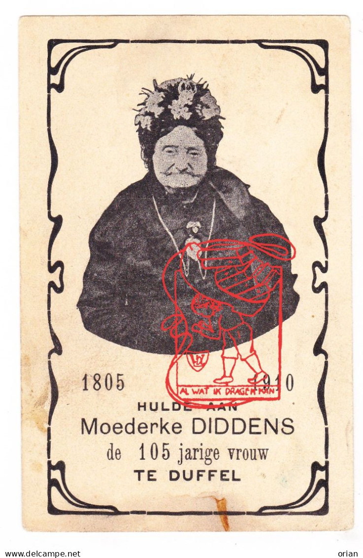 PK Eeuweling Honderdjarige Duffel - 'Moederke Diddens' Maria Theresia Vleminckx ° Leest Mechelen 1805 † Duffel 1913 - Duffel