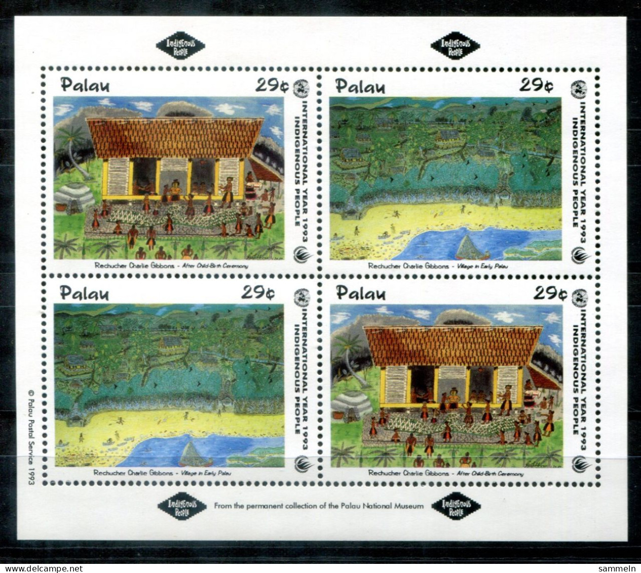 PALAU 658-659 KB (1) Mnh - Indigene Völker, Indigenous People, Populations Indigènes - PALAOS - Palau