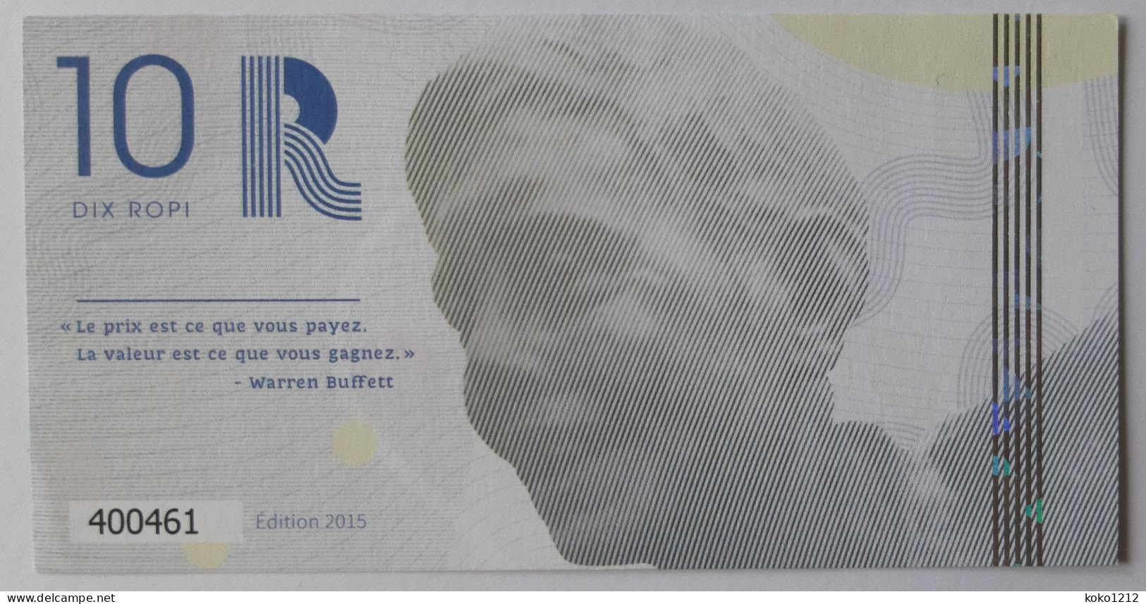 Belgium - Mons 10 Ropi 2015 Local Currency UNC - Andere & Zonder Classificatie