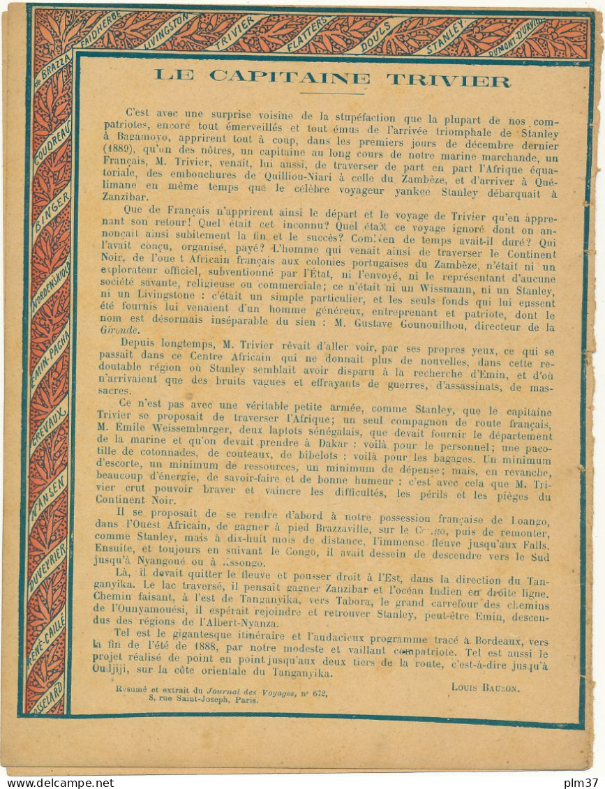 Couverture De Cahier - Le Capitaine Trivier - Collection Charavay - Protège-cahiers