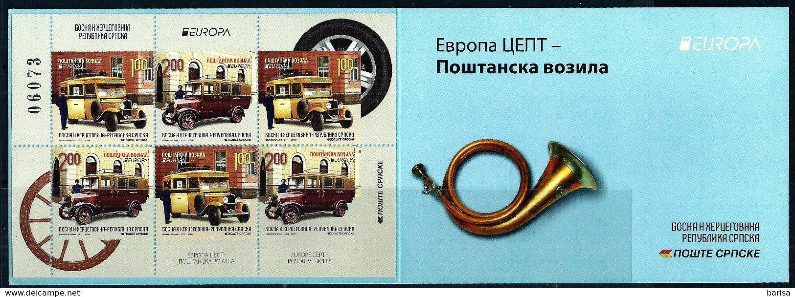 Bosnia And Herzegovina (Serb.Adm.) 2013: Europa - Postal Vehicles, Booklet MNH** - 2013