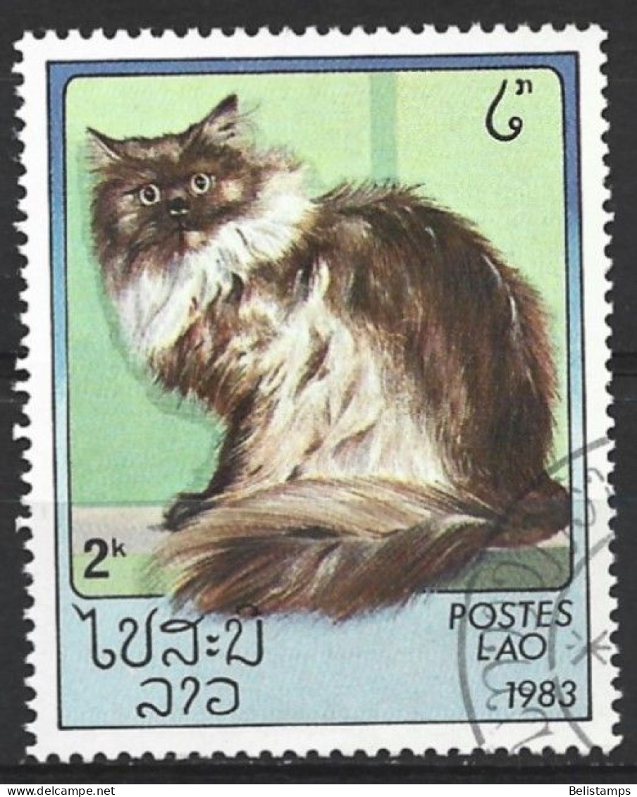 Laos 1983. Scott #494 (U) Cats, Long-haired Persian - Laos