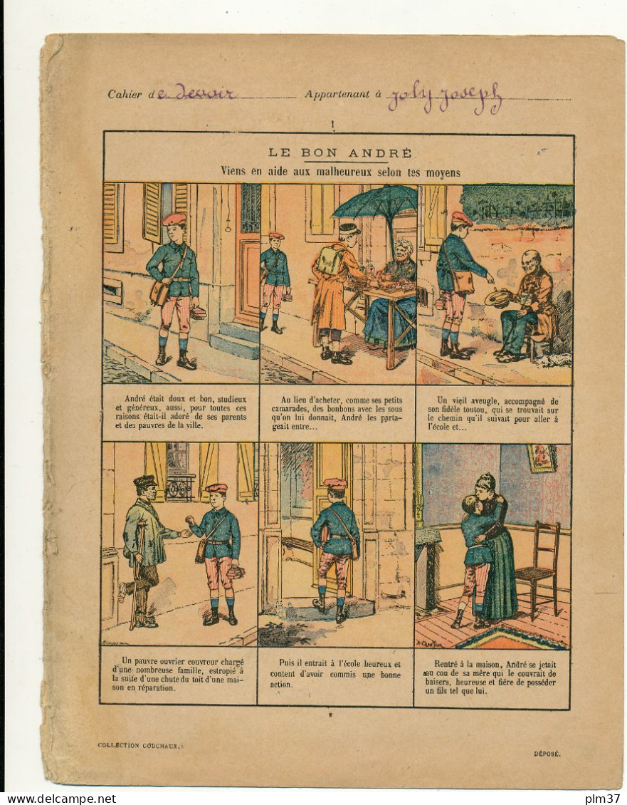 Couverture De Cahier - Le Bon André - Collection Godchaux - Protège-cahiers