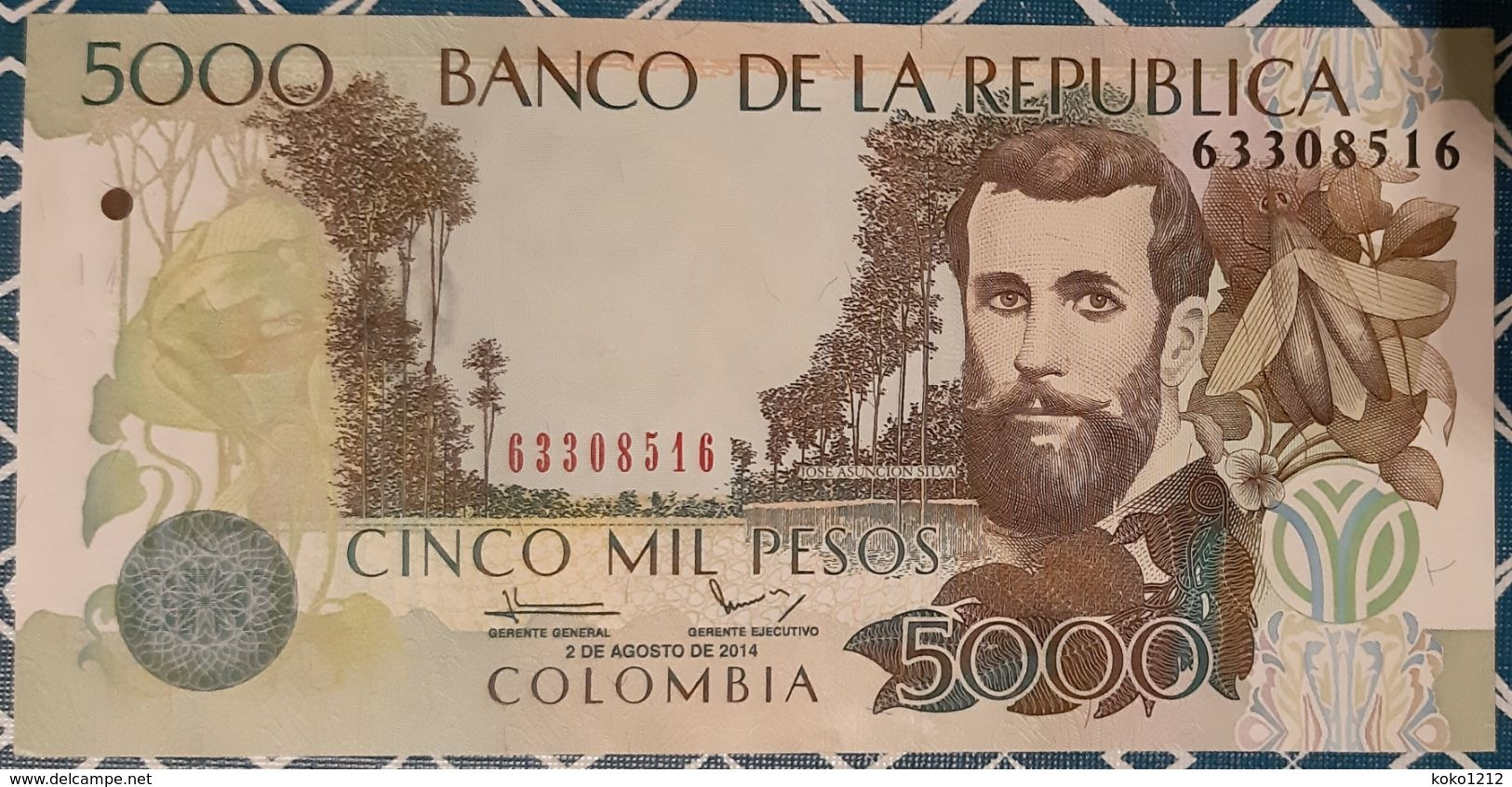 Colombia 5000 Pesos 2/8/2014 UNC - Colombie