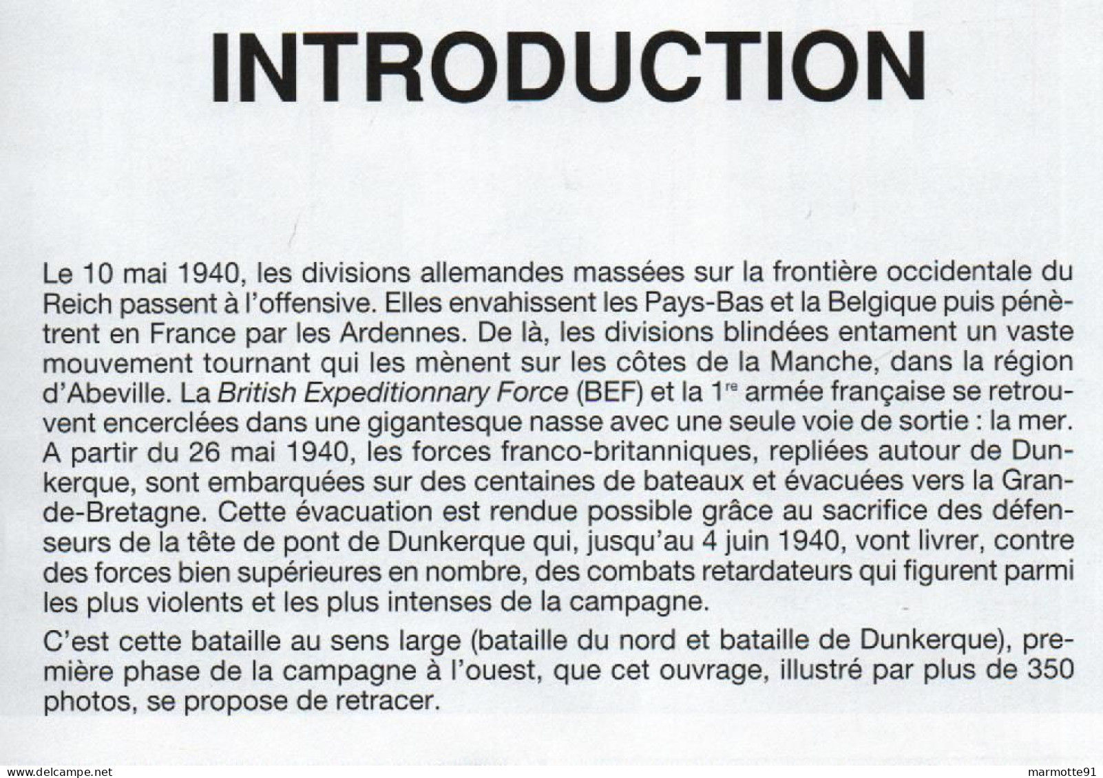 DUNKERQUE 1940 BLITZKRIEG DEBACLE  PAR F. DE LANNOY  HEIMDAL - 1939-45